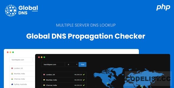 Global DNS v2.9.2 – Multiple Server – DNS Propagation Checker – PHP – nulled