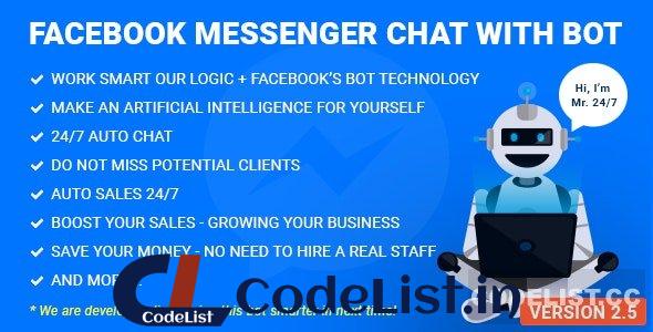 Facebook Messenger Chat with Bot v2.8