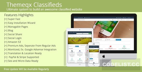 Themeqx v5.0 – Advanced PhP Laravel Classified ads cms