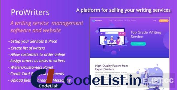 ProWriters v2.0 – Sell writing services online