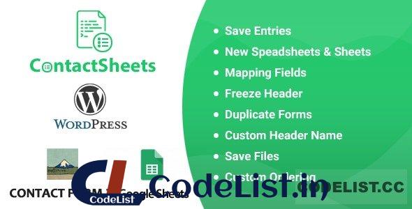 ContactSheets v3.2 – Contact Form 7 Google Spreadsheet Addon