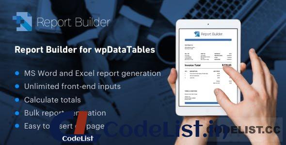 Report Builder add-on for wpDataTables v1.3.6