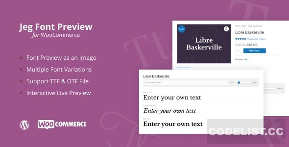 Jeg Font Preview v1.0.5 – WooCommerce Extension WordPress Plugin