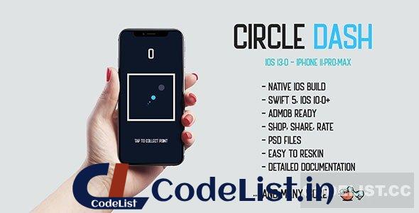 Circle Dash v1.0 – native iOS 13.0 mobile game app iPhone 11 corona