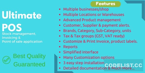 Ultimate POS v3.4 – Best Advanced Stock Management, Point of Sale & Invoicing application – nulled