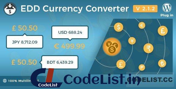 Easy Digital Downloads – Currency Converter v2.1.2