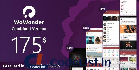 WoWonder Combined v3.6.2 – Chat Timeline And News Feed Application For WoWonder PHP script