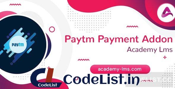 Academy LMS Paytm Payment Addon v1.2