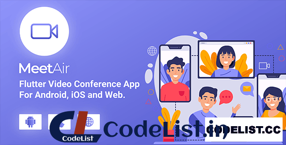 MeetAir v1.2.0 – iOS and Android Video Conference App for Live Class, Meeting, Webinar, Online Training