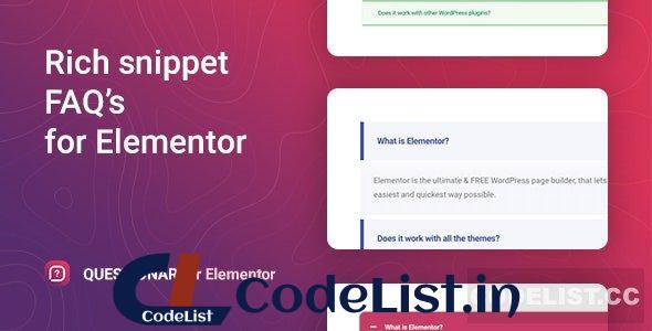 Questionar v1.1.5 – FAQ Accordions for Elementor