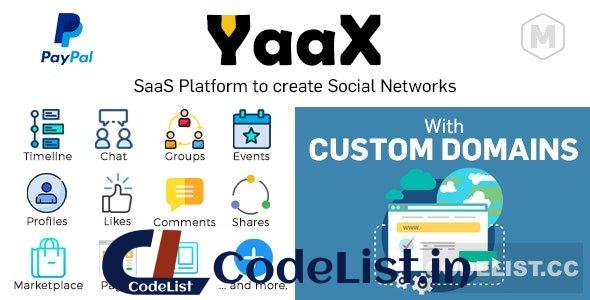 YaaX v1.3.0 – SaaS platform to create social networks – With Custom Domains