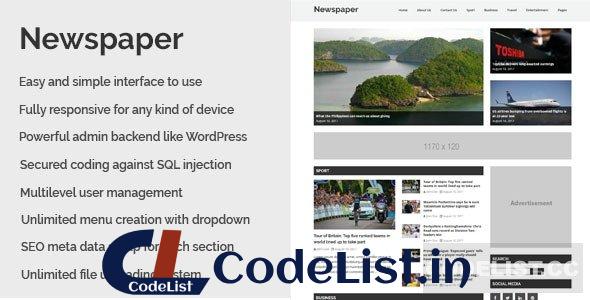 Newspaper v1.2 – Responsive Newspaper CMS Script