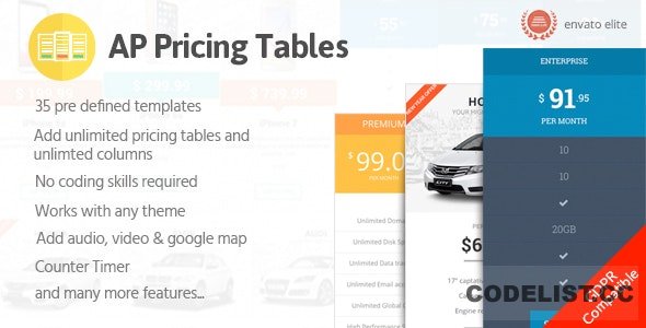 AP Pricing Tables v1.0.3 – Responsive Pricing Table Builder Plugin for WordPress