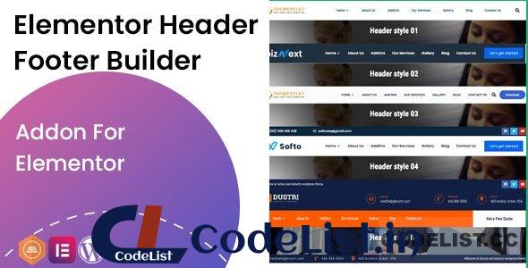 Elementor Header Footer Builder v1.0.2 – Addon