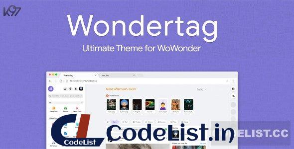 Wondertag v2.6 – The Ultimate WoWonder Theme