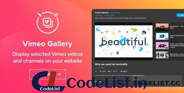 Vimeo Gallery v1.1.0 – WordPress Vimeo plugin