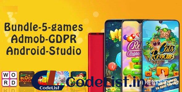 Bundle#1 , 5 Games (Admob + GDPR + Android Studio) v1.0