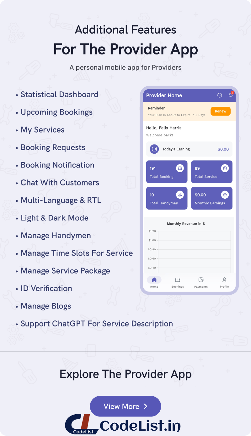 Handyman Service | On-Demand Home Service Flutter App with ChatGPT Integration - 27