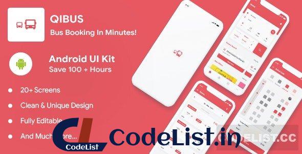 QIBus v2.0 – Bus booking android app ui template – Kotlin