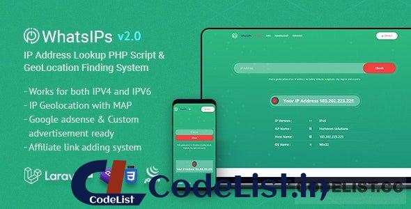 WhatsIPs v1.2 – IP Address Lookup PHP Script