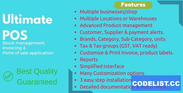 Ultimate POS v4.4 – Best ERP, Stock Management, Point of Sale & Invoicing application – nulled