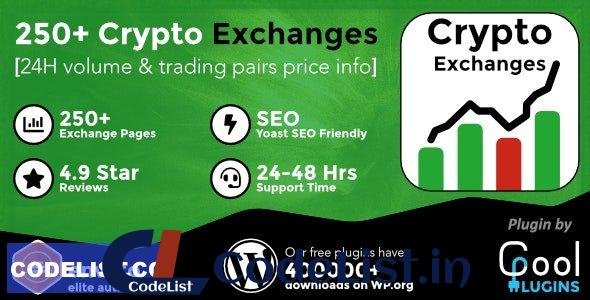 Cryptocurrency Exchanges List Pro v2.8.5 – WordPress Plugin