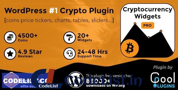 Cryptocurrency Widgets Pro v3.9.4 – WordPress Crypto Plugin