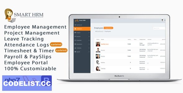 Smart HRM v1.6 – HR Management with Project Management, Payroll, Attendance & Time sheet Lite