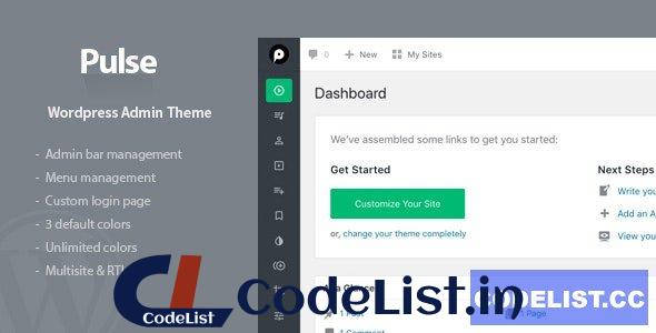 Pulse v1.1.2 – WordPress Admin Theme