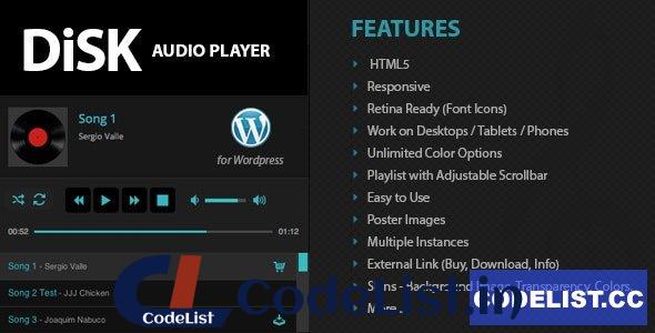 Disk Audio Player For WordPress v2.9