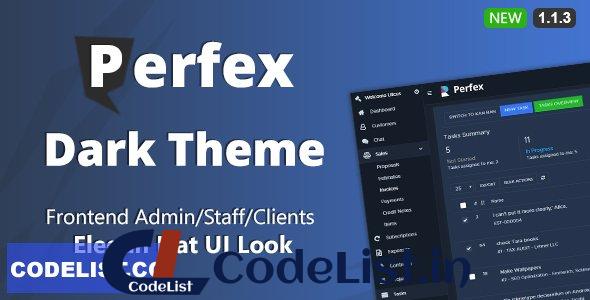 Perfex CRM Dark Theme v1.1.3