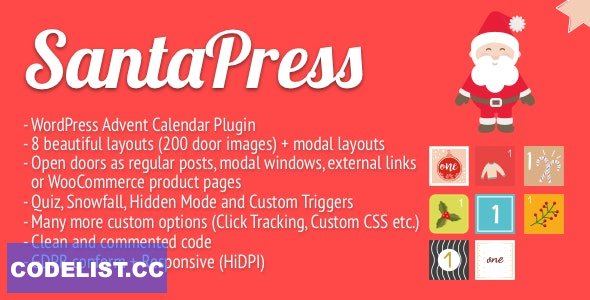 SantaPress v1.7.0 – WordPress Advent Calendar Plugin & Quiz