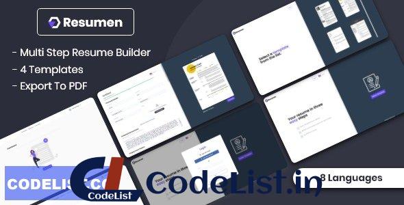 Resumen v0.1 – MultiStep Resume Builder