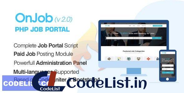 OnJob v2.2 – PHP Job Portal Application