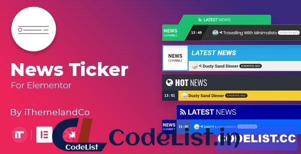 News Ticker For Elementor v1.3.1