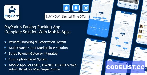 PayPark v1.0 – Ultimate Parking Management System with mobile apps and admin panel – nulled