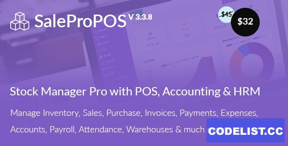 SalePro v3.3.8 – Inventory Management System with POS, HRM, Accounting – nulled