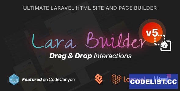 LaraBuilder v5.1.0 – Laravel Drag&Drop SaaS HTML site builder