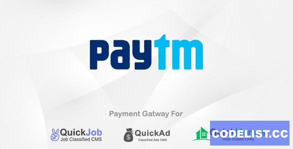 Paytm Payment Plugin For QuickCMS v1.0