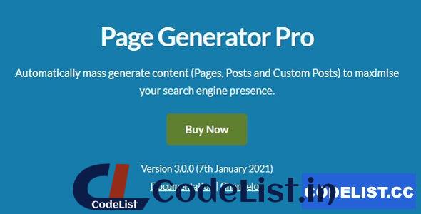 Page Generators Pro v3.0.0 – WordPress Page Builder