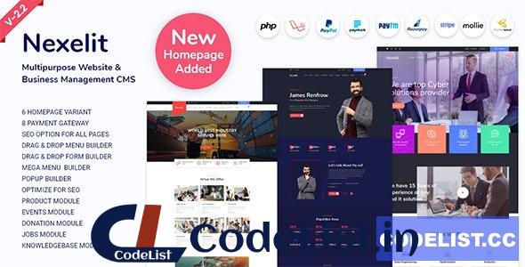 Nexelit v2.2 – Multipurpose Website & Business Management System CMS