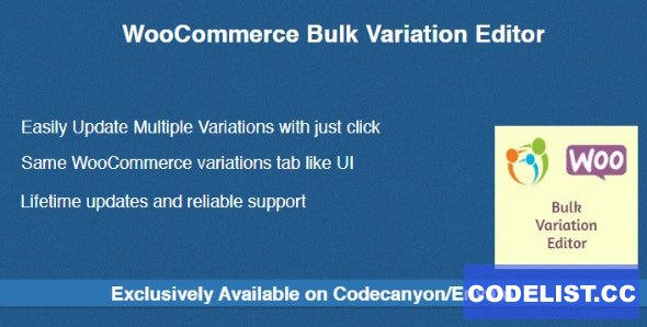 WooCommerce Bulk Variation Editor v1.0.2