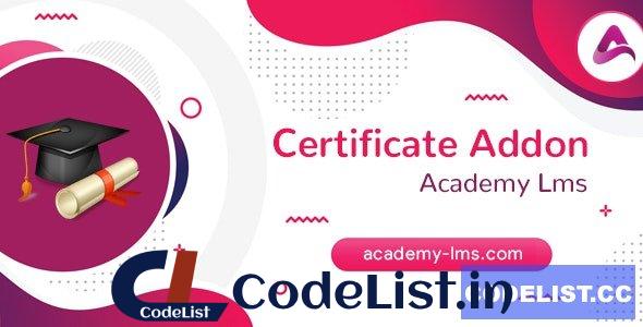 Academy LMS Certificate Addon v1.0