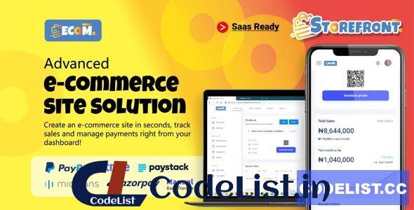 Ecom v1.5.1 – Fast Multi Store Front Builder (SaaS)