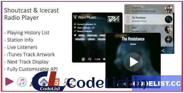 SHOUTcast and Icecast Radio Web Player v1.2