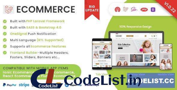 Laravel Ecommerce v1.0.22 – Universal Ecommerce/Store Full Website with Themes and Advanced CMS/Admin Panel