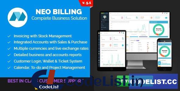 Neo Billing v5.1 – Accounting, Invoicing And CRM Software