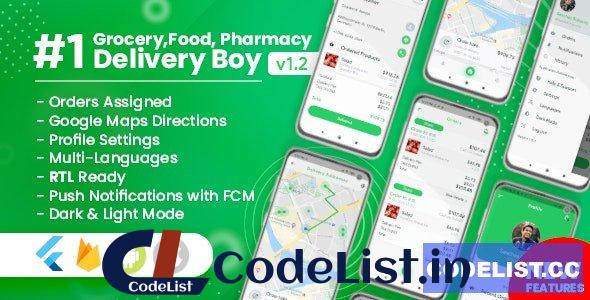 Delivery Boy for Groceries, Foods, Pharmacies, Stores Flutter App v1.2.0