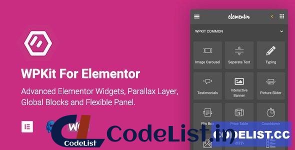 WPKit For Elementor v1.0.9.1 – Advanced Elementor Widgets Collection & Parallax Layer