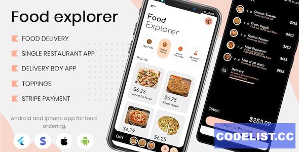 Food Explorer v1.0 – Single restaurant Food delivery app with delivery boy in flutter